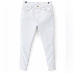 FRAME Ali High Rise Skinny Jeans White Stretch Size 28